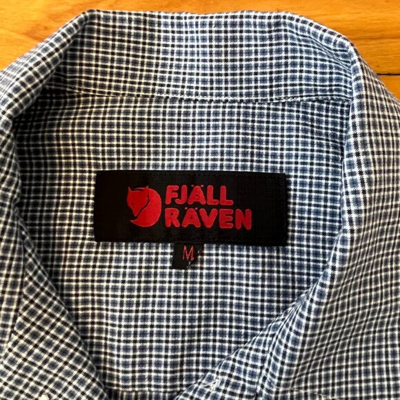 Fjallraven Men's Button Front Short Sleeve Checked Shirt, Size Medium - Picture 2 of 9